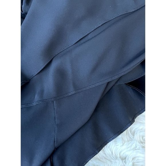 Fame and Partners Kira Maxi Wrap Dress Black Size 8 100% Silk #FP2683 - Picture 12 of 15